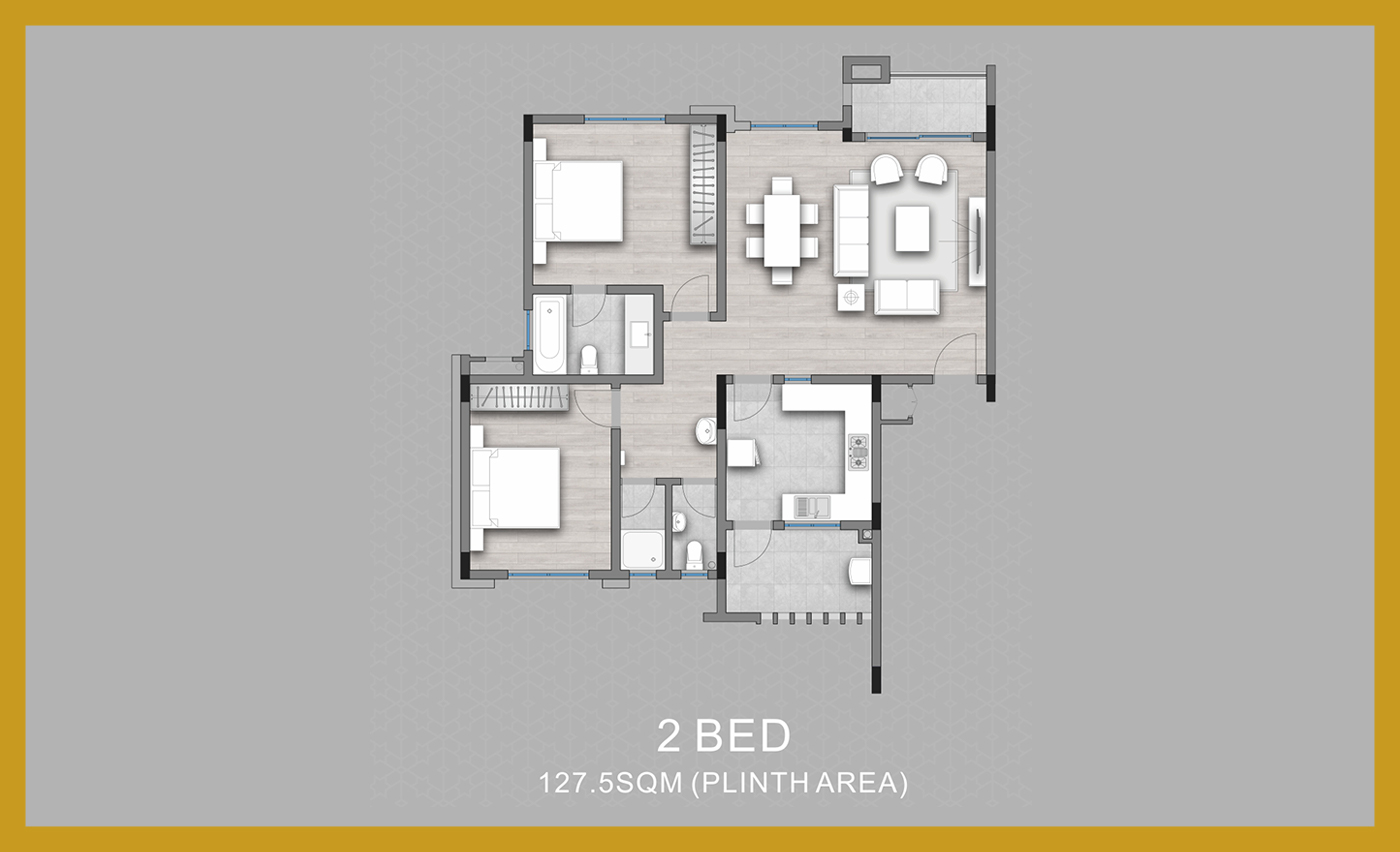 Rosehill Residence Two Bedroom Plan